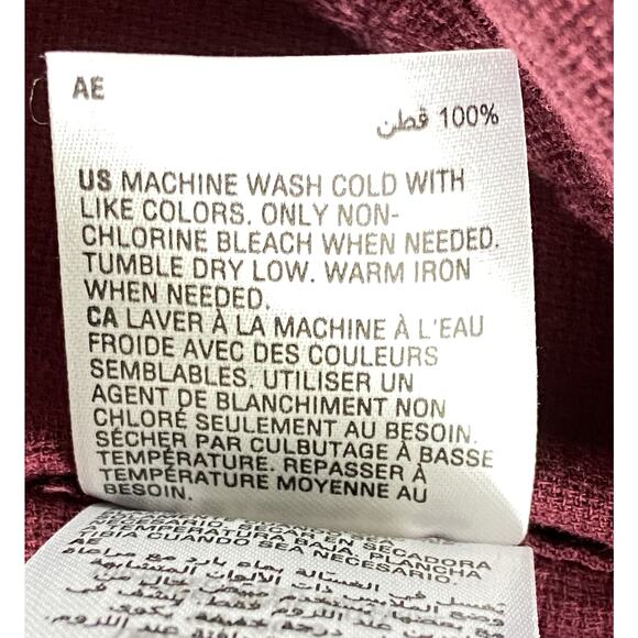 Alfani Men's Small Button-Up Casual Short Sleeve Shirt Maroon Banner Cotton NEW - Picture 11 of 12